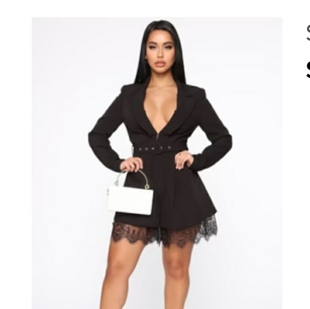 Black lace romper